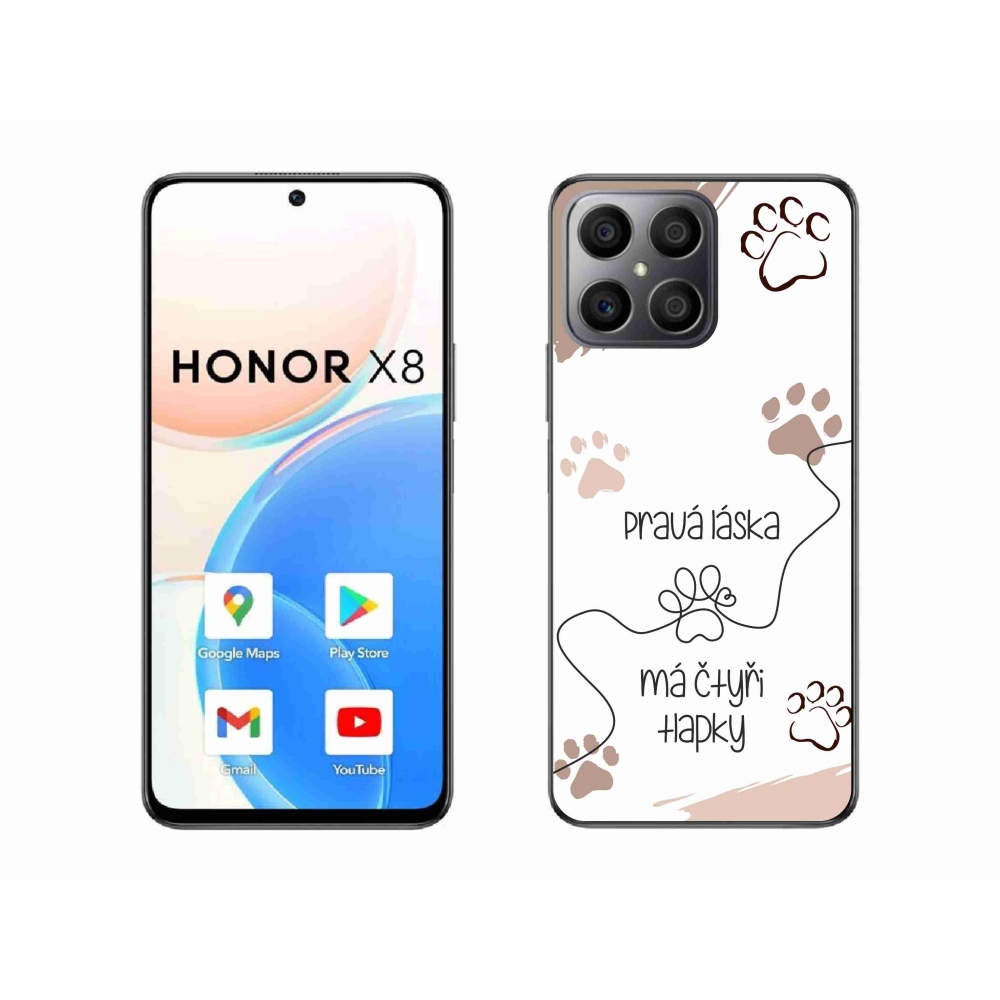 Gélový kryt mmCase na Honor X8 4G - psí motív 1 biele pozadie
