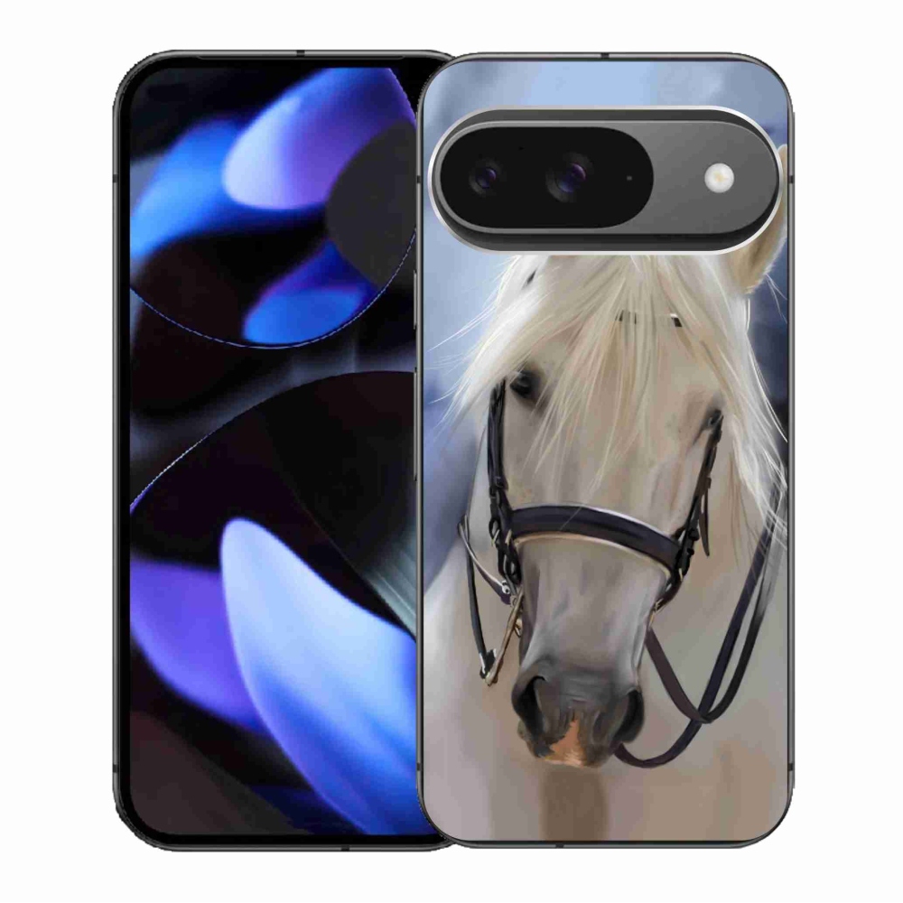 Gélový kryt mmCase na Google Pixel 9/9 Pro - biely kôň