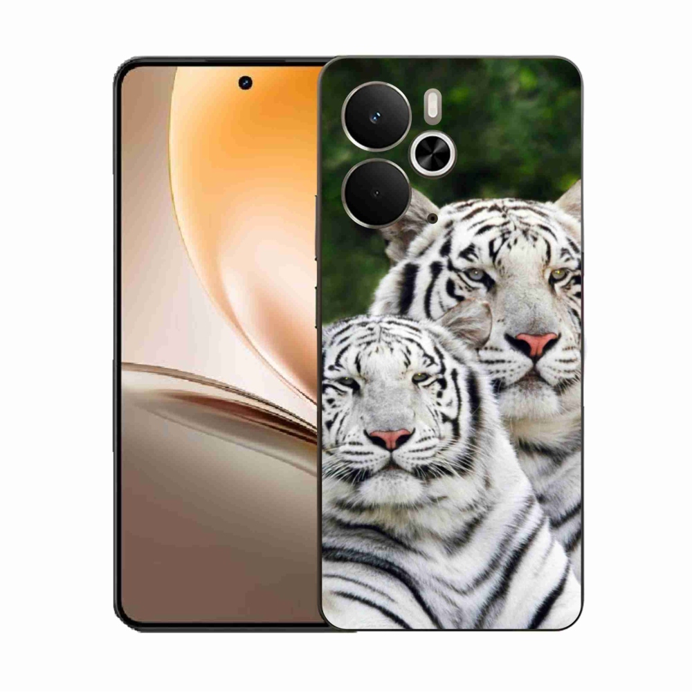 Gélový kryt mmCase na Realme 14 5G - bieli tigre