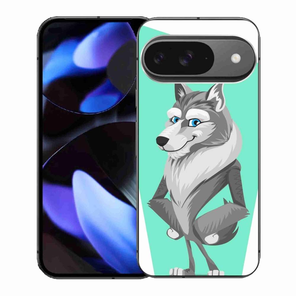 Gélový kryt mmCase na Google Pixel 9/9 Pro - kreslený vlk