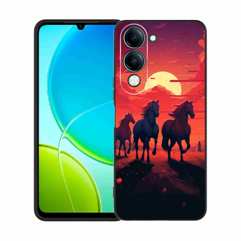 Gélový kryt mmCase na Vivo Y29s 5G - kone a západ slnka