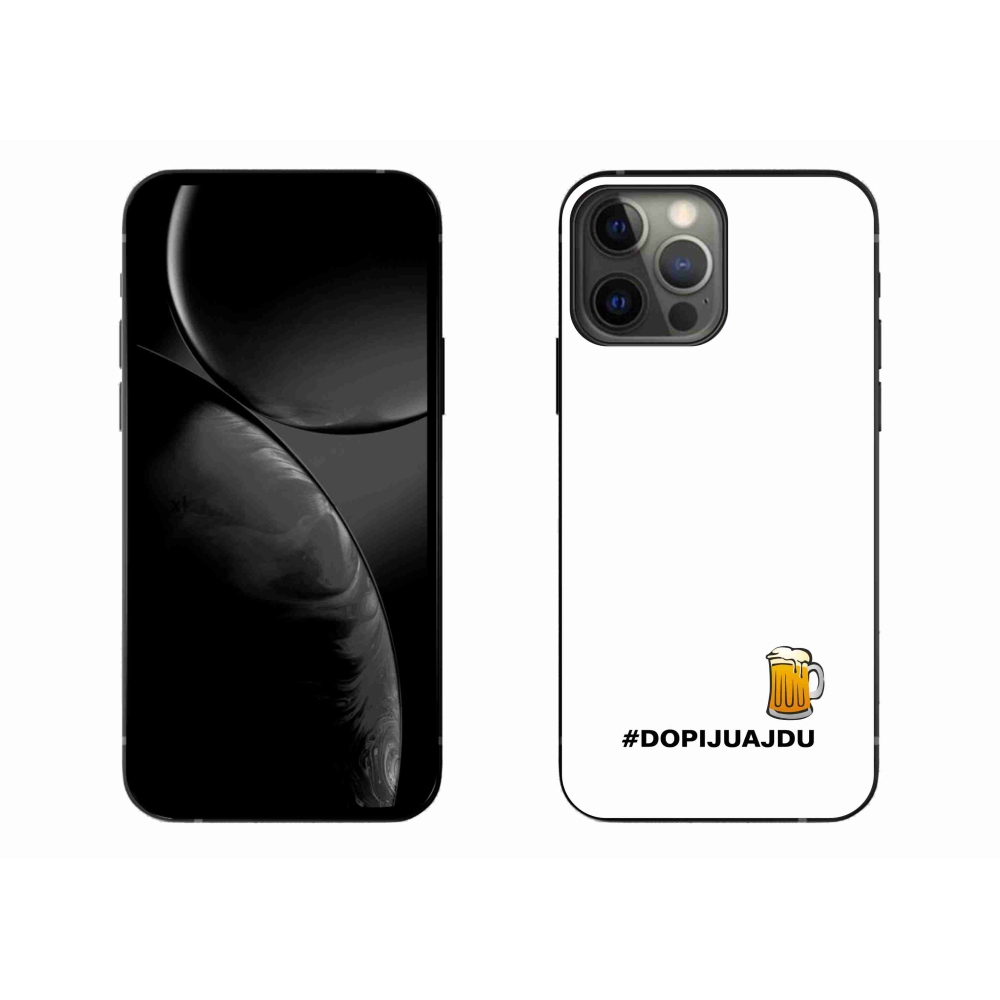Gélový kryt mmCase na iPhone 13 Pro Max 6.7 - pivný motív 1 biele pozadie