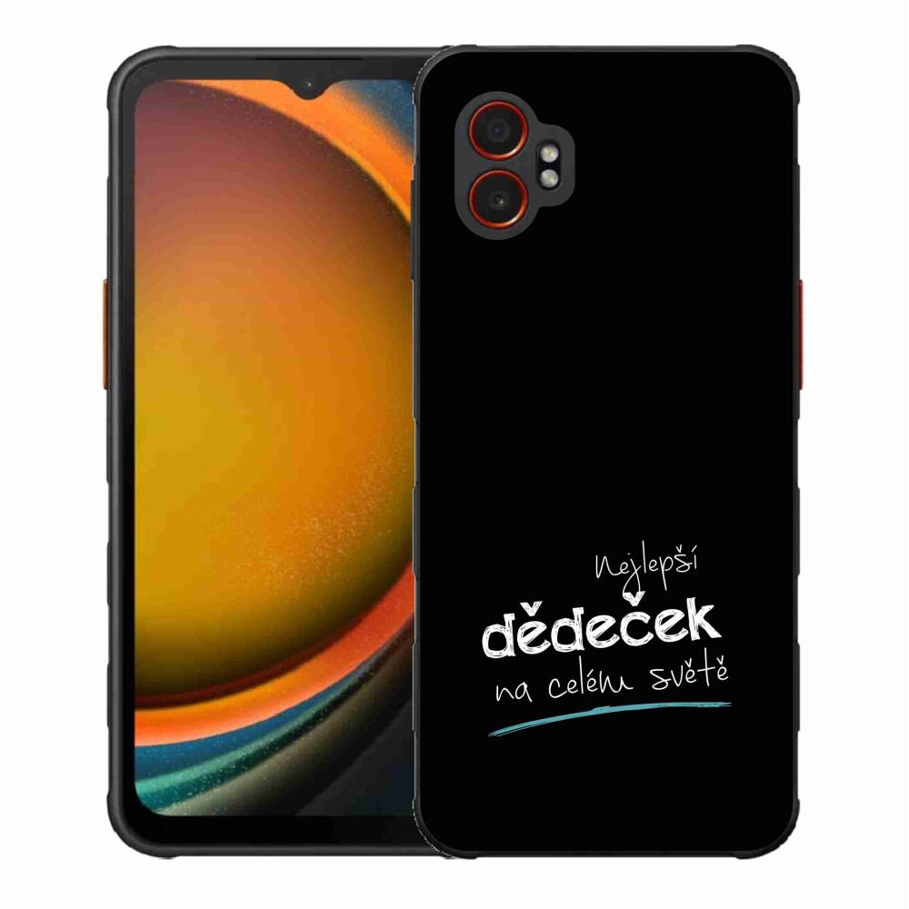 Gélový kryt mmCase na Samsung Galaxy Xcover 7 Pro - najlepší dedko 3 čierne pozadie