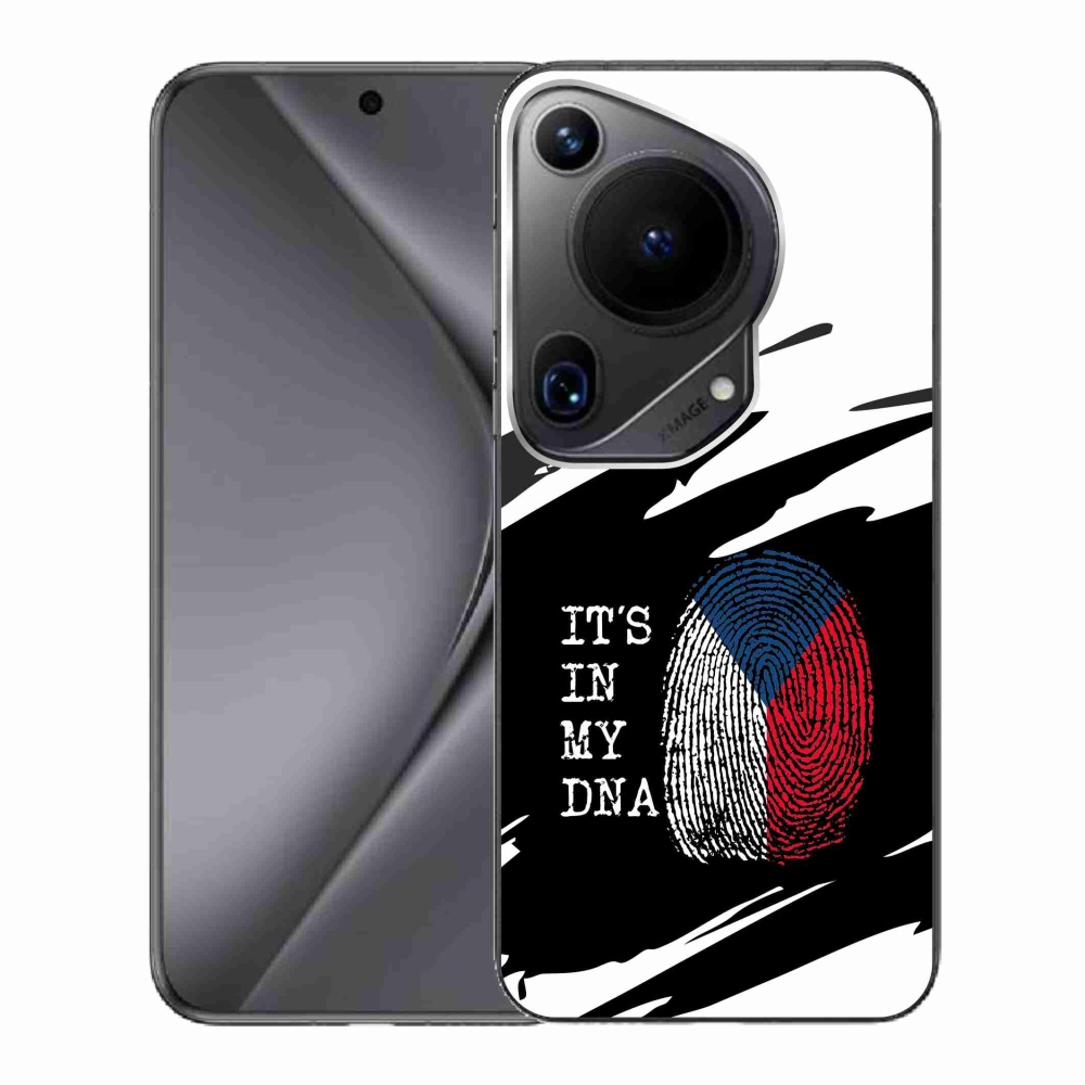Gélový kryt mmCase na Huawei Pura 70 Ultra - vlajka odtlačok prsta čiernobiele pozadie