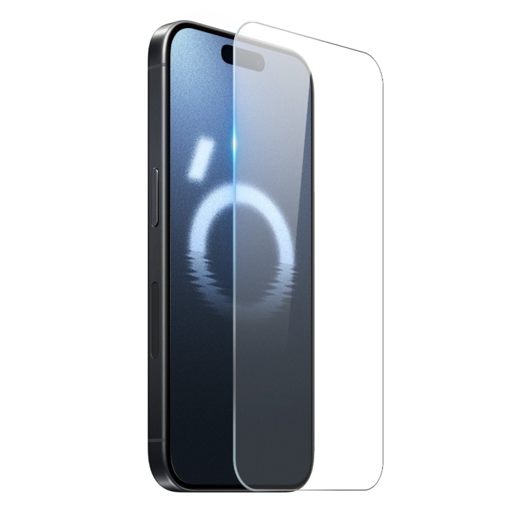 NORTHJO priehľadný gélový obal + tvrdené sklo na iPhone 16 Pro - priehľadný