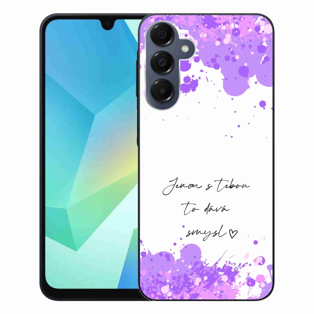 Gélový kryt mmCase na Samsung Galaxy A16 4G/5G - zamilovaný text biele pozadie