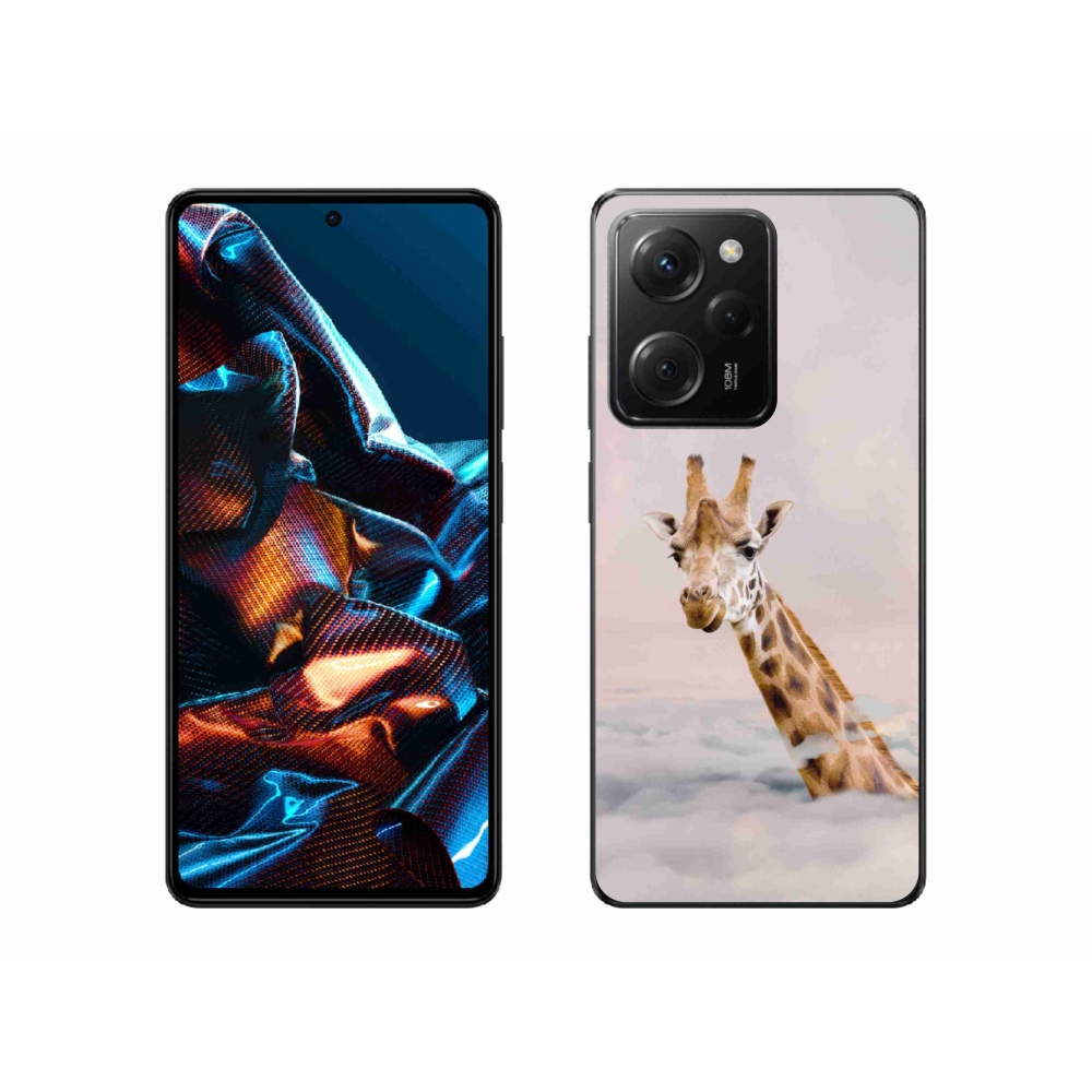 Gélový kryt mmCase na Xiaomi Poco X5 Pro 5G - žirafa v oblakoch