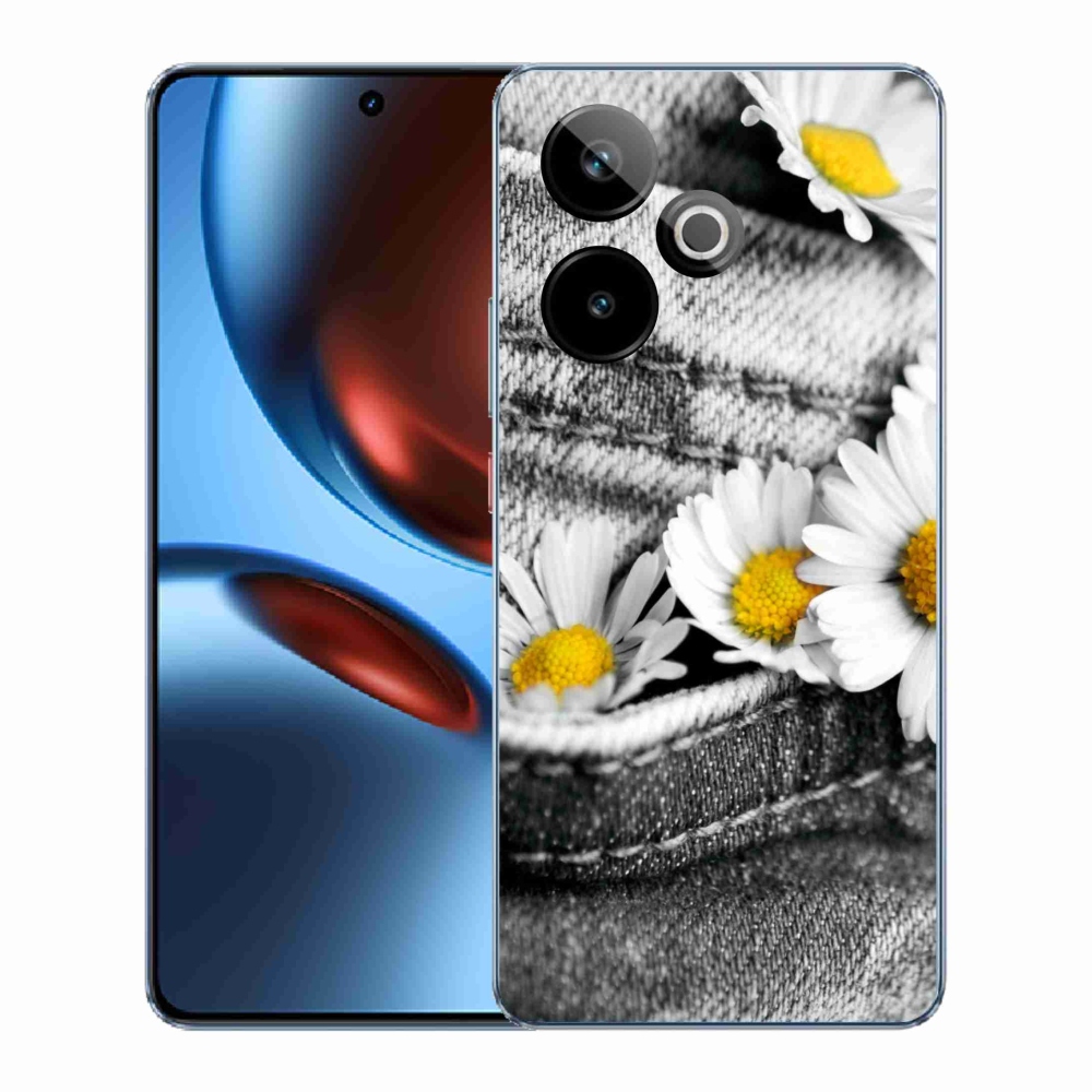 Gélový kryt mmCase na Realme GT 7 5G/GT 7T 5G - margaréty