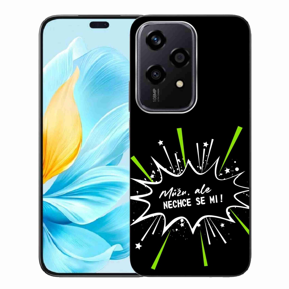 Gélový kryt mmCase na Honor 200 Lite 5G - vtipný text 11 čierne pozadie