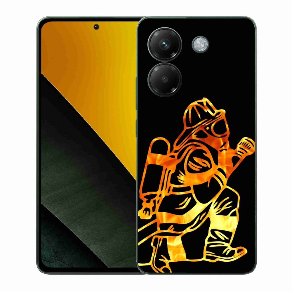 Gélový kryt mmCase na Xiaomi Poco M7 Pro 5G - hasič 1
