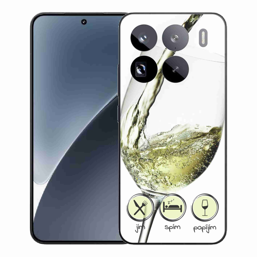 Gélový kryt mmCase na Xiaomi 15 Pro - pohár vína bielej
