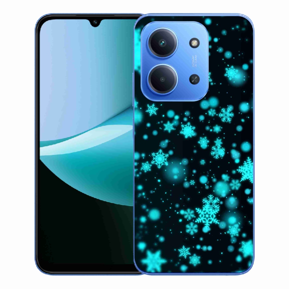Gélový kryt mmCase na Xiaomi Redmi 15C 4G/5G (173mm) - snehové vločky 1