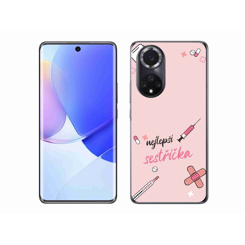 Gélový kryt mmCase na Huawei Nova 9 - najlepšia sestrička ružové pozadie