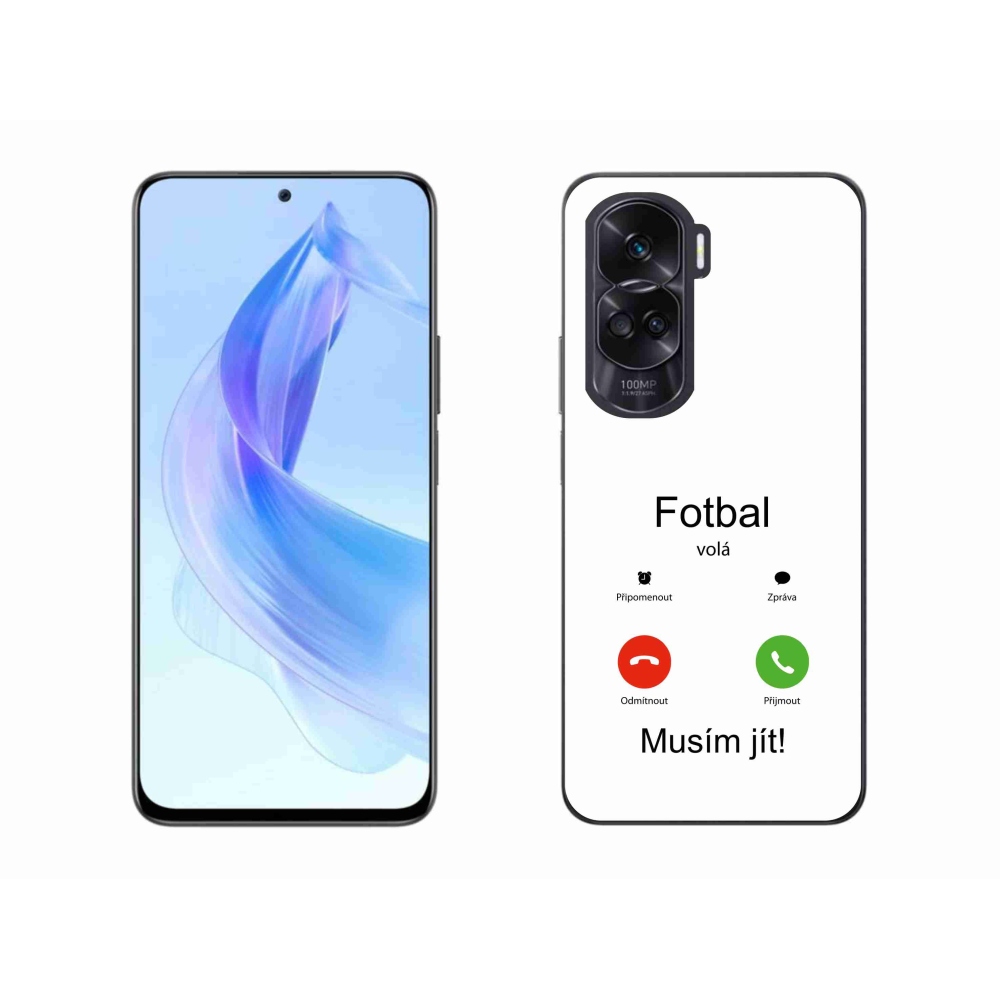 Gélový kryt mmCase na Honor 90 Lite - futbal volá biele pozadie
