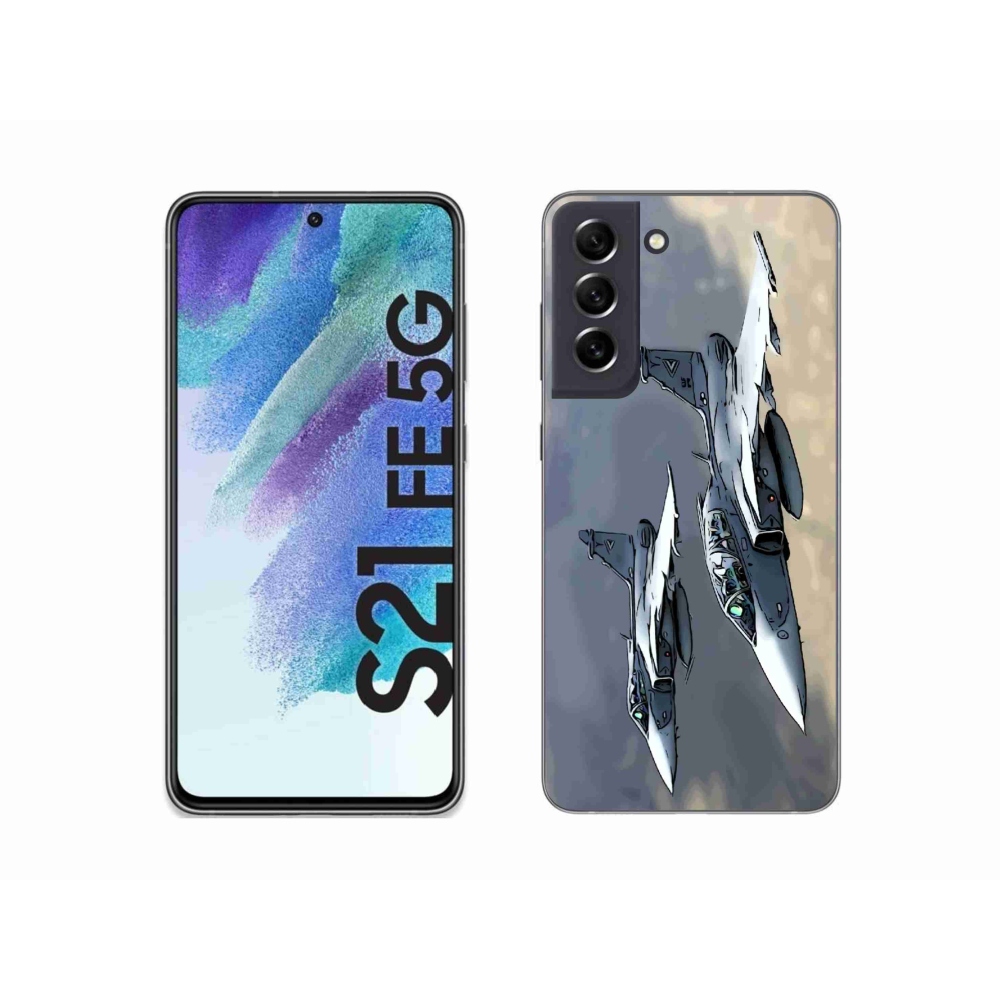 Gélový kryt mmCase na Samsung Galaxy S21 FE 5G - stíhačky