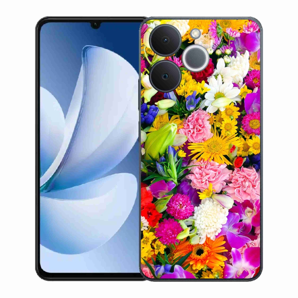 Gélový kryt mmCase na Realme Note 70T - kvety 12