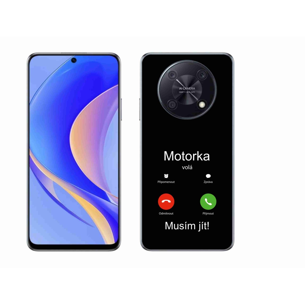 Gélový kryt mmCase na Huawei Nova Y90 - motorka volá čierne pozadie