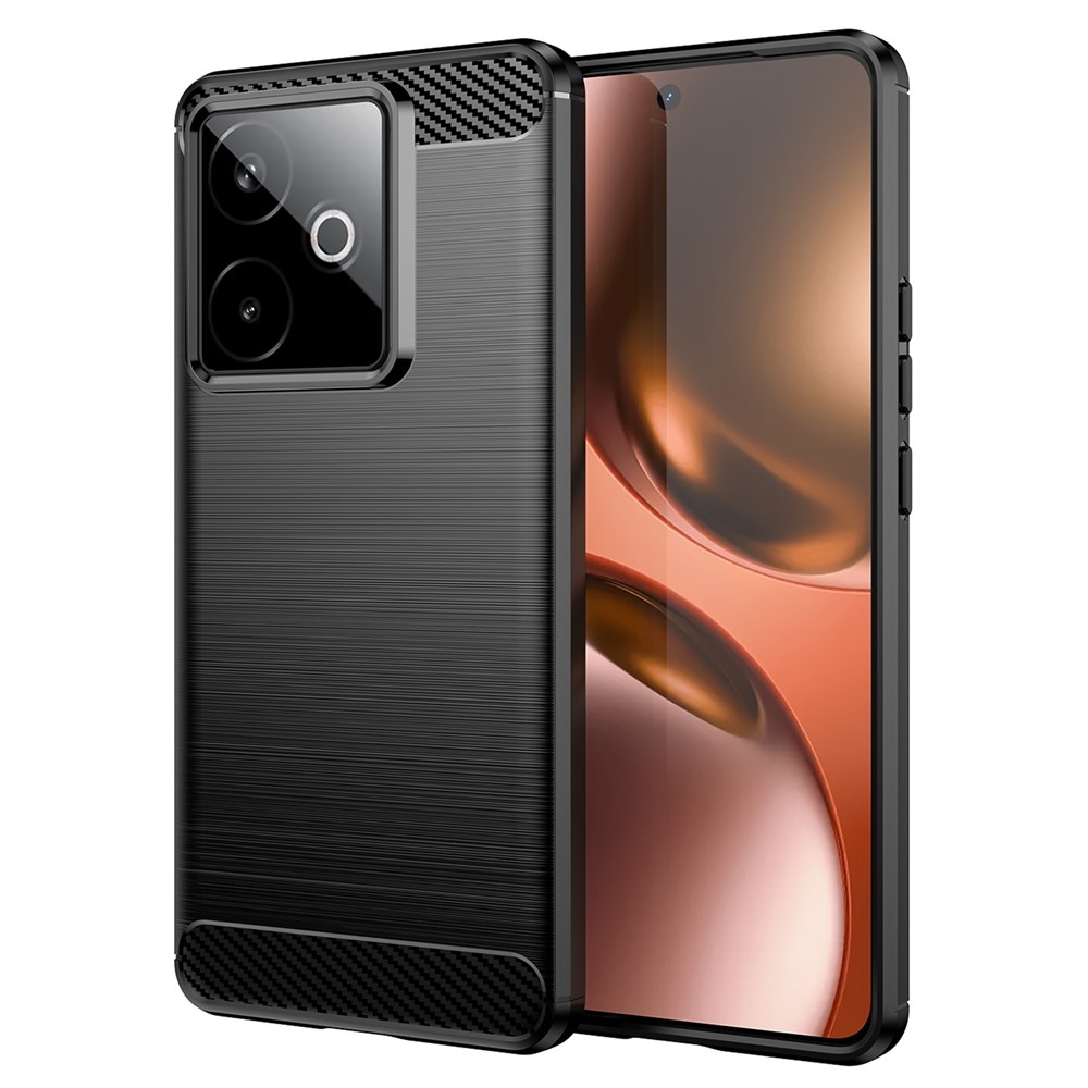 Carbon odolný gélový obal na Realme GT 7 5G/GT 7T 5G - čierny