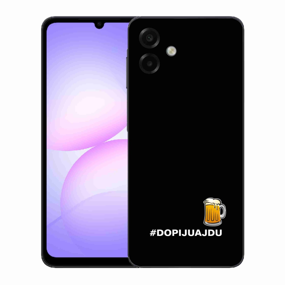 Gélový kryt mmCase na Samsung Galaxy A07 4G - pivný motív 1 čierne pozadie