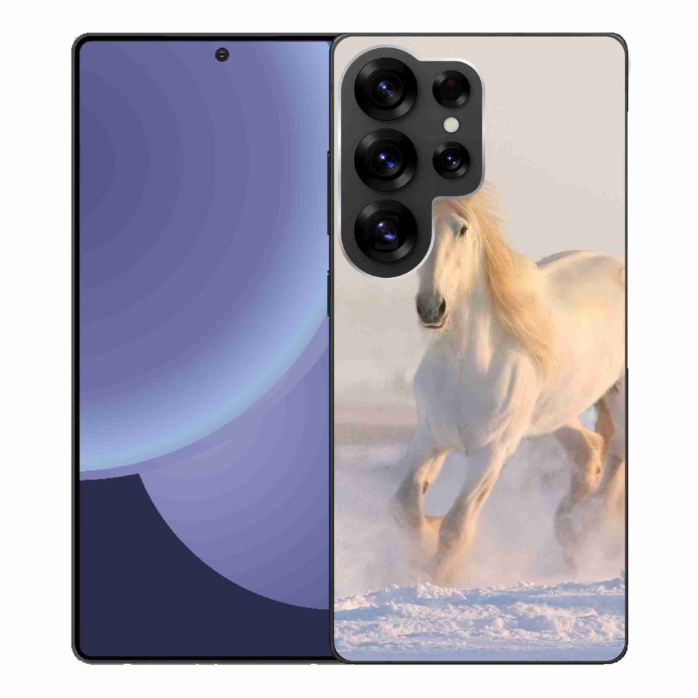 Gélový kryt mmCase na Samsung Galaxy S25 Ultra - kôň v snehu