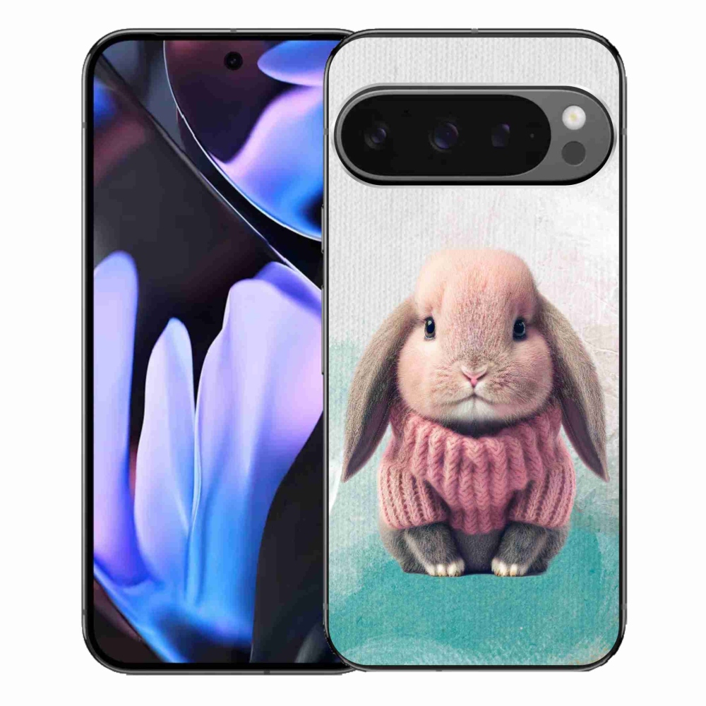 Gélový kryt mmCase na Google Pixel 9 Pro XL - zajačik vo svetri