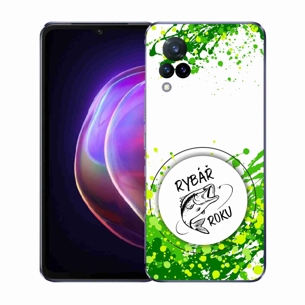 Gélový kryt mmCase na Vivo V21 4G/5G - rybár roka biele pozadie