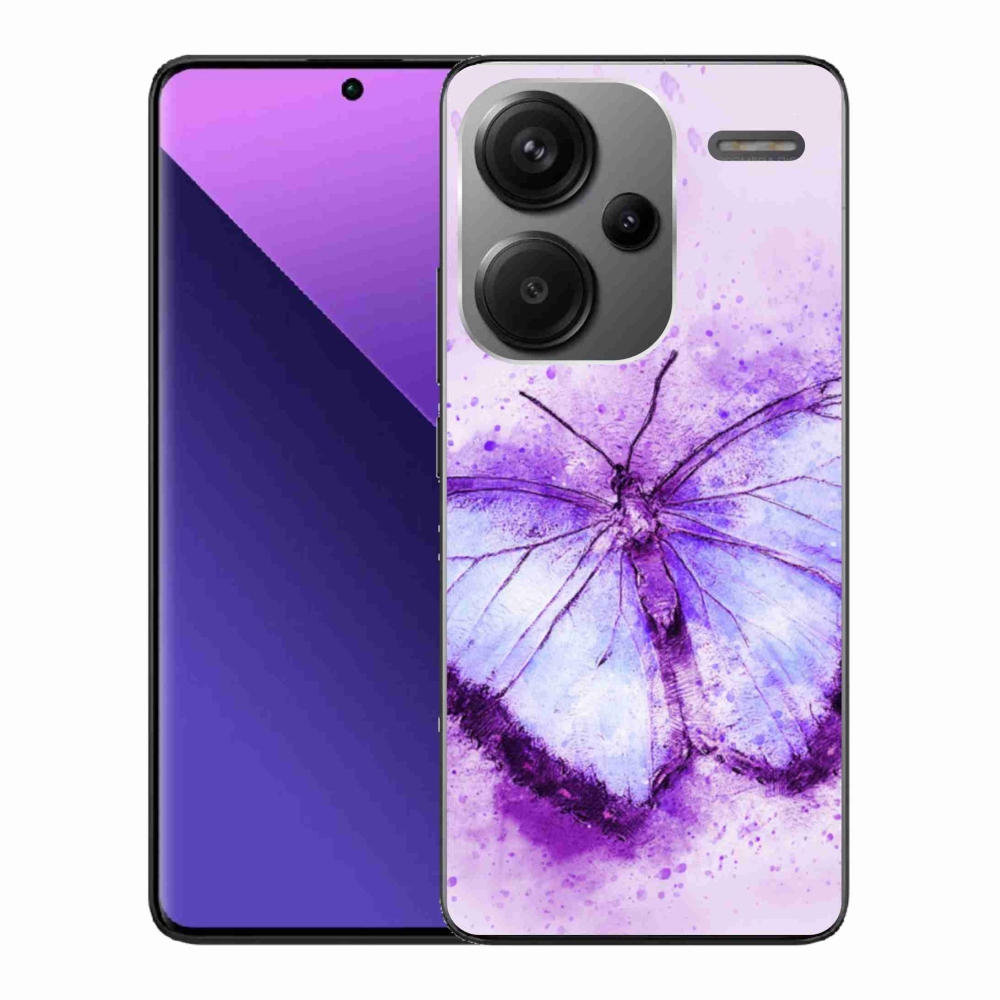 Gélový kryt mmCase na Xiaomi Redmi Note 13 Pro+ 5G - fialový motýľ