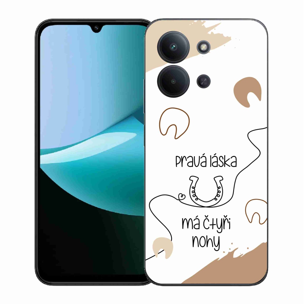 Gélový kryt mmCase na Xiaomi Redmi 15C 4G (171mm)/Poco C85 4G (171mm) - konský motív biele pozadie