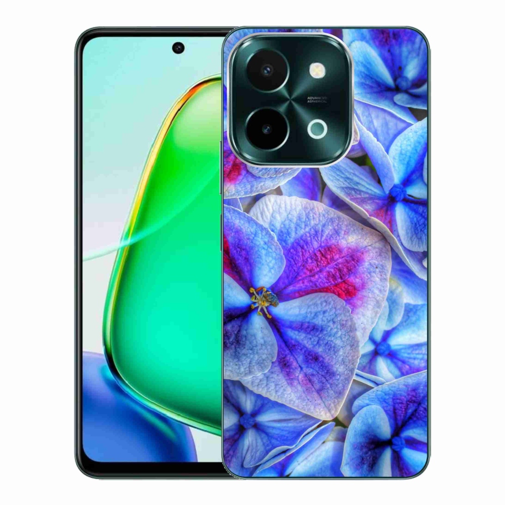 Gélový kryt mmCase na Vivo Y28 - modré kvety 1