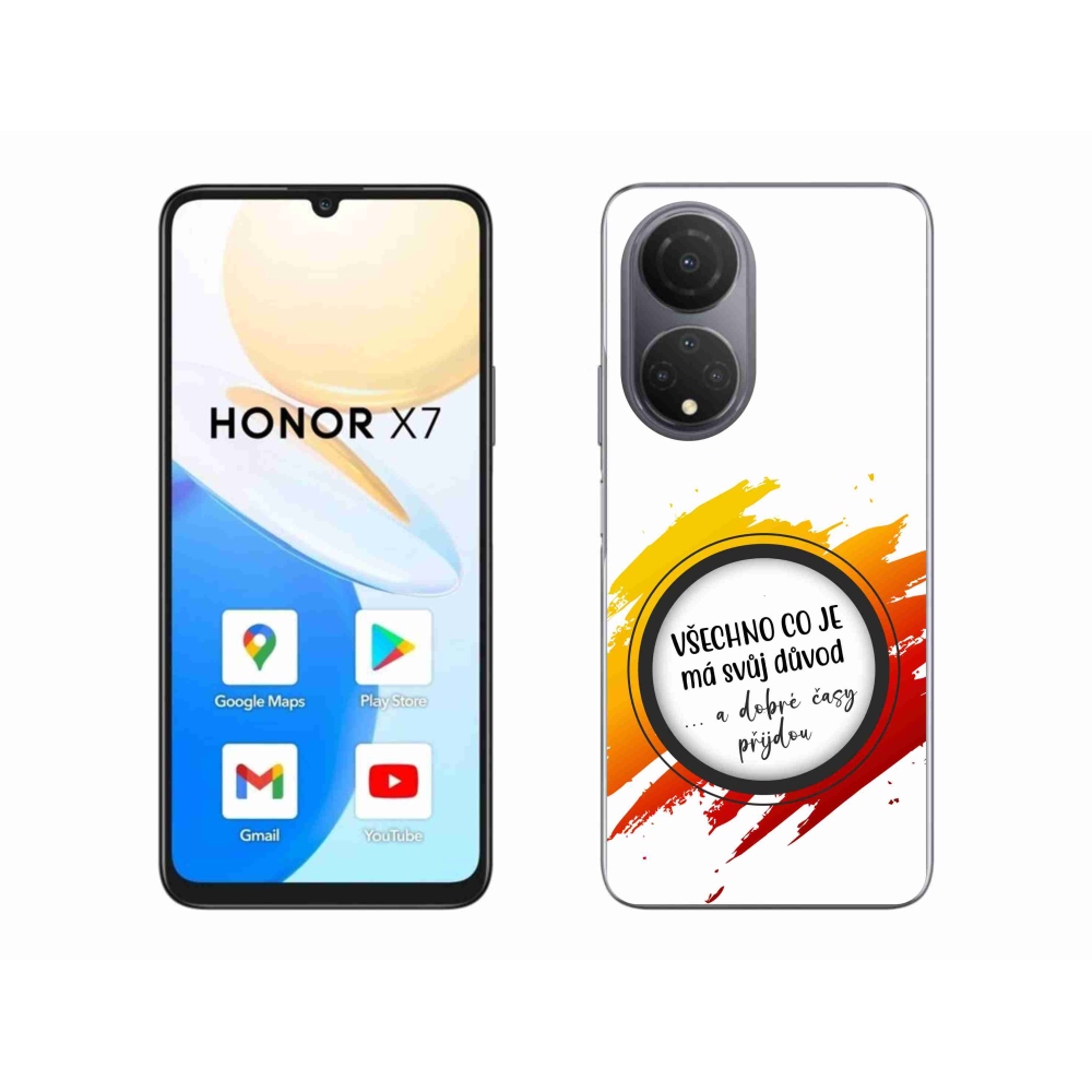 Gélový kryt mmCase na Honor X7 - citát 3 biele pozadie