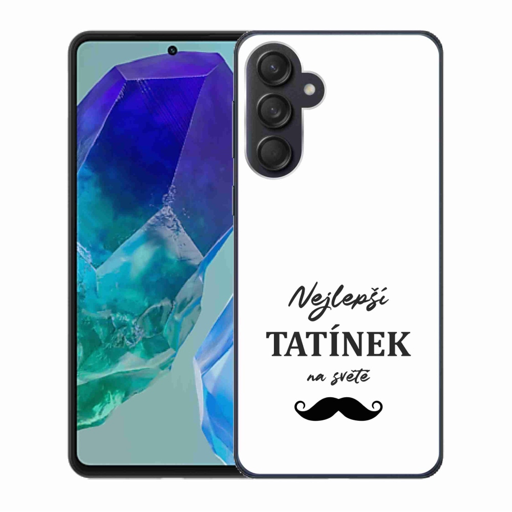 Gélový kryt mmCase na Samsung Galaxy M55 5G - najlepšie otecko 1 biele pozadie