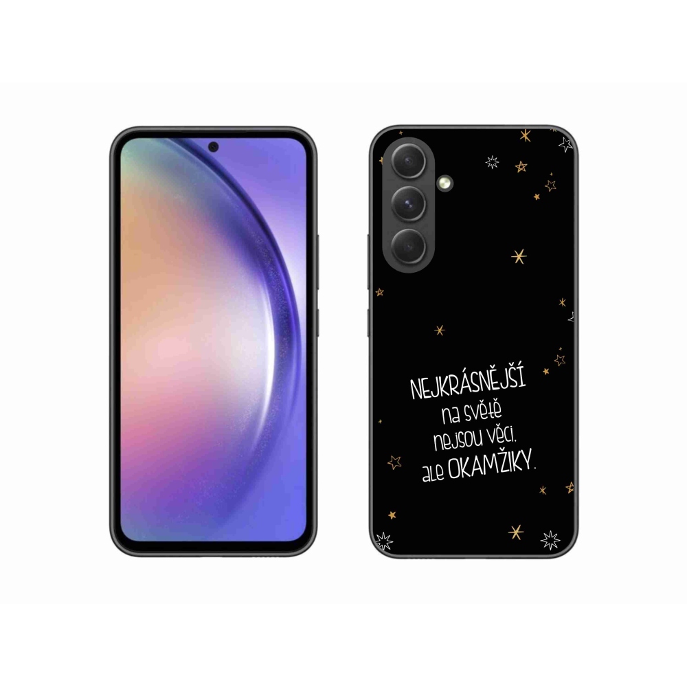 Gélový kryt mmCase na Samsung Galaxy A54 5G - citát 4 čierne pozadie