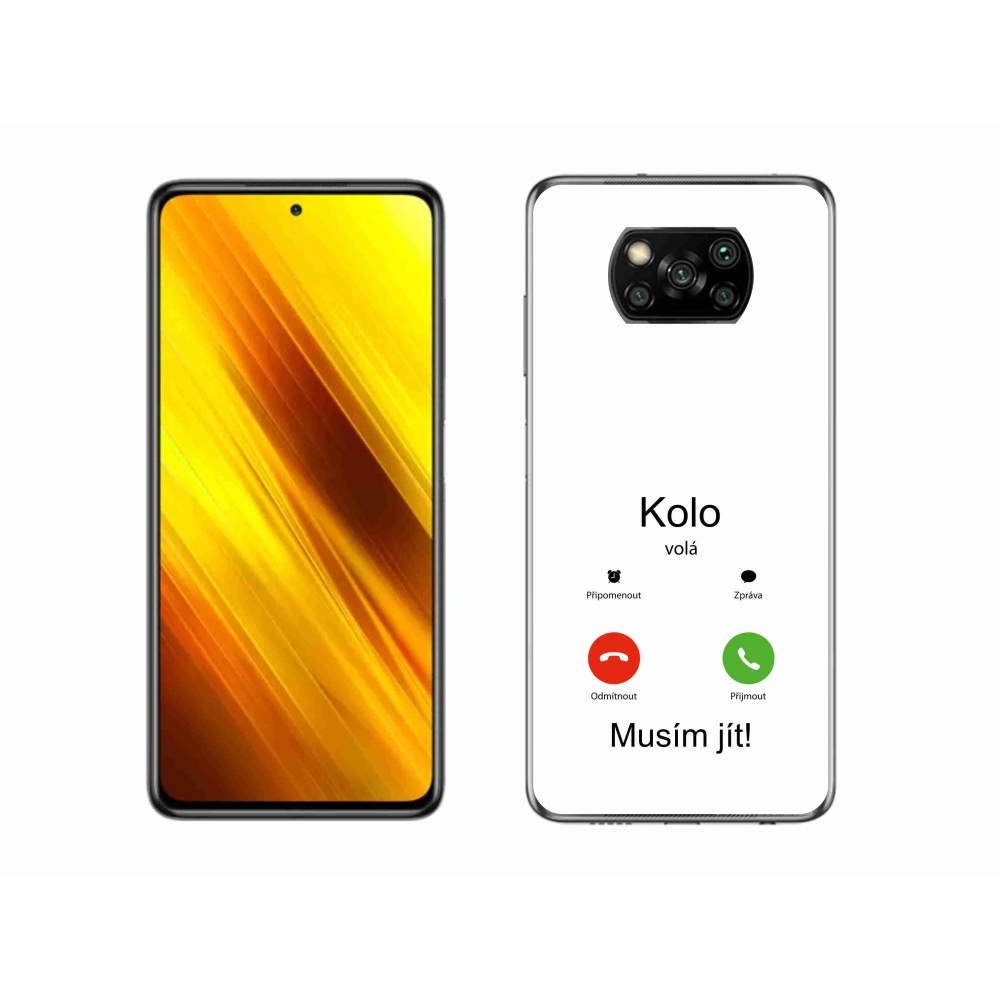 Gélový kryt mmCase na Xiaomi Poco X3 Pro - kolo volá biele pozadie