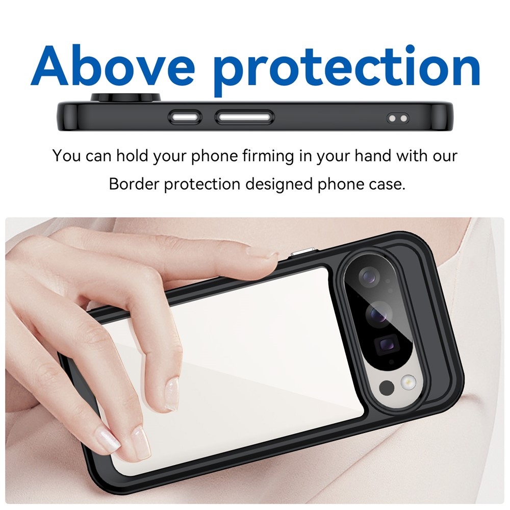 Gélový obal s pevným chrbtom na Google Pixel 10 Pro/Pixel 10 - čierny