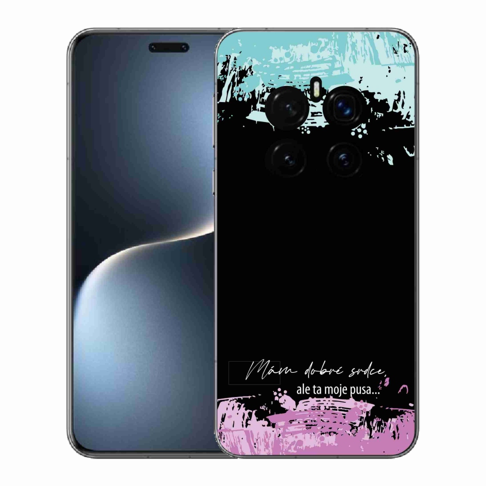 Gélový kryt mmCase na Honor Magic 7 Pro 5G - vtipný text 3 čierne pozadie