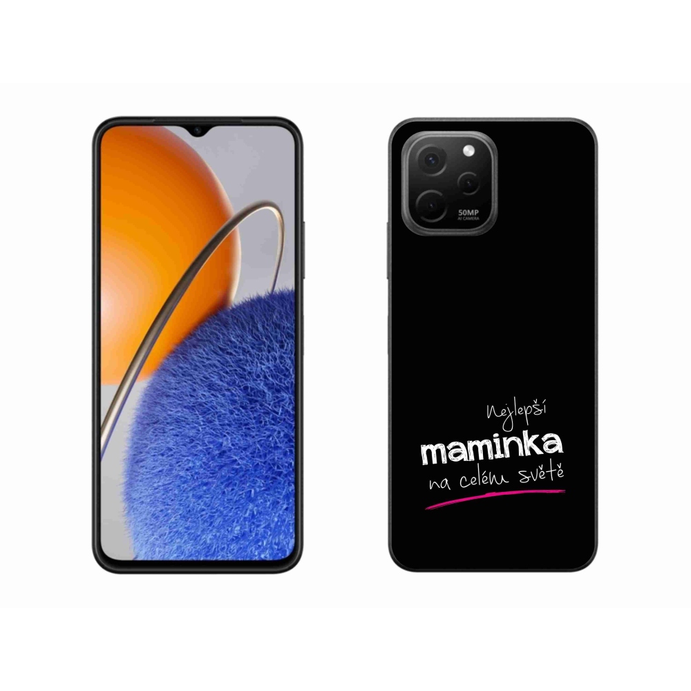 Gélový kryt mmCase na Huawei Nova Y61 - najlepšia mamička 4 čierne pozadie