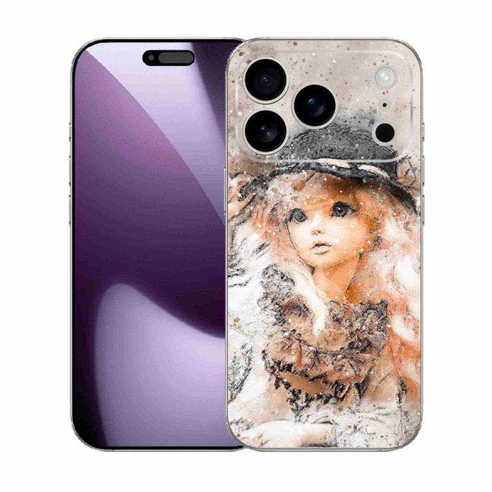 Gélový kryt mmCase na iPhone 17 Pro - dievčatko s klobúkom
