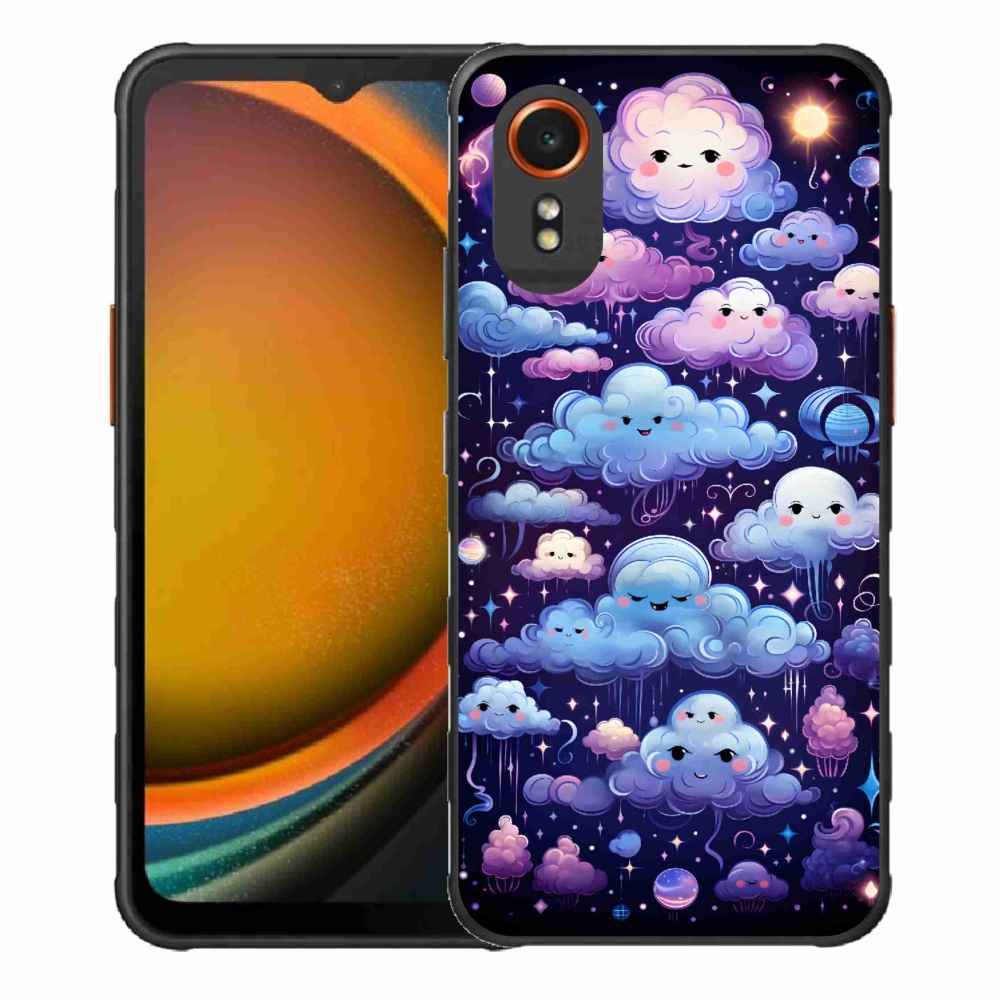 Gélový kryt mmCase na Samsung Galaxy Xcover 7 - mráčiky