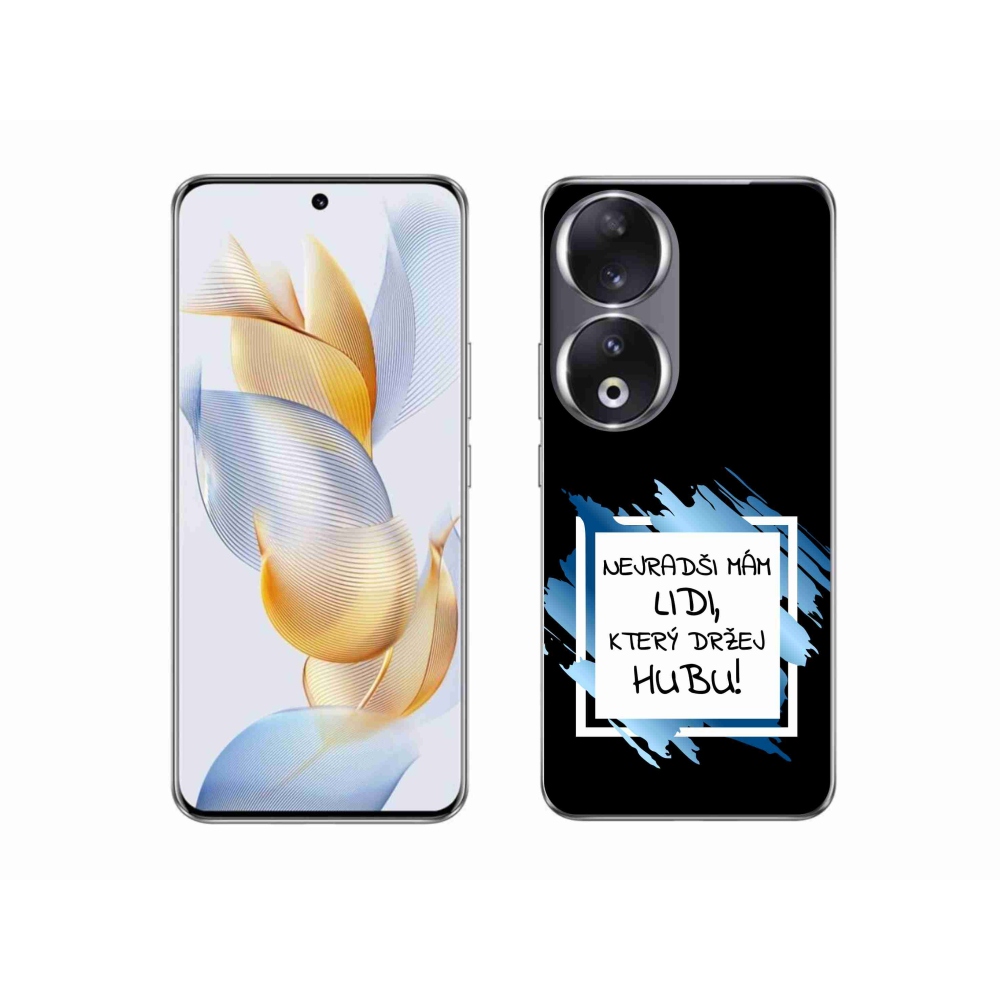Gélový kryt mmCase na Honor 90 - vtipný text 7 bieločierne pozadie