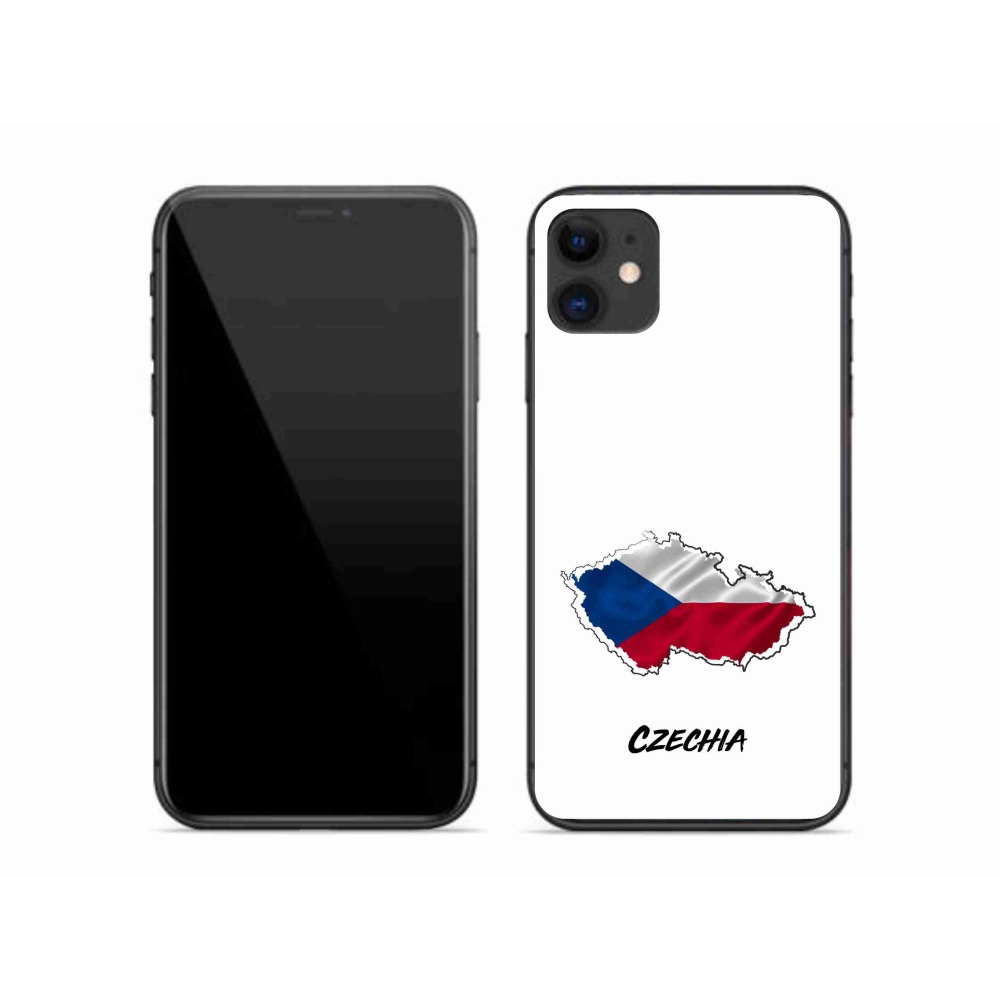 Gélový kryt mmCase na iPhone 11 - Czechia biele pozadie