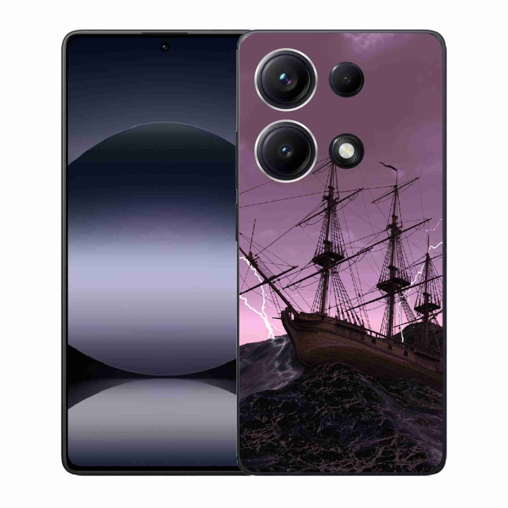 Gélový kryt mmCase na Xiaomi Redmi Note 14S - loď v búrke