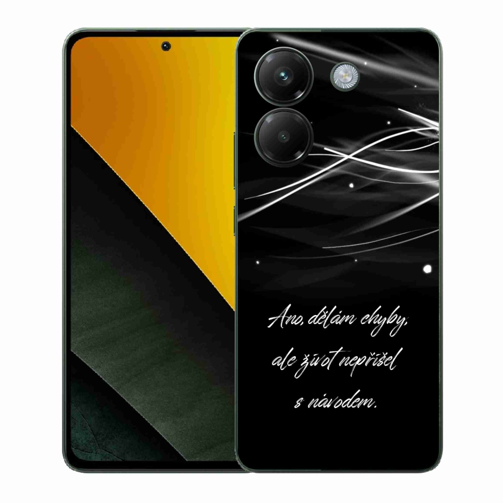 Gélový kryt mmCase na Xiaomi Poco M7 Pro 5G - citát čierne pozadie