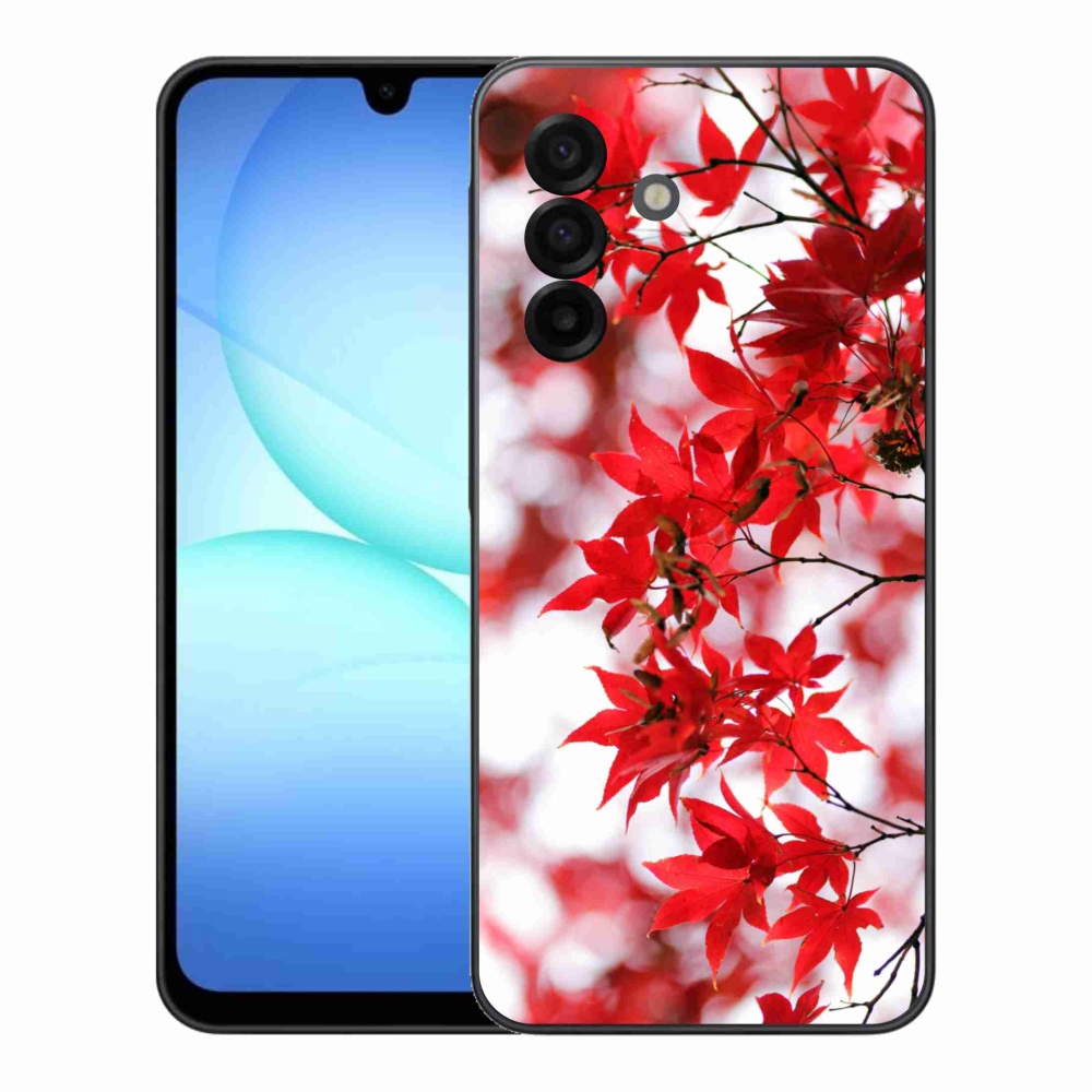 Gélový kryt mmCase na Samsung Galaxy A17 5G - červené listy