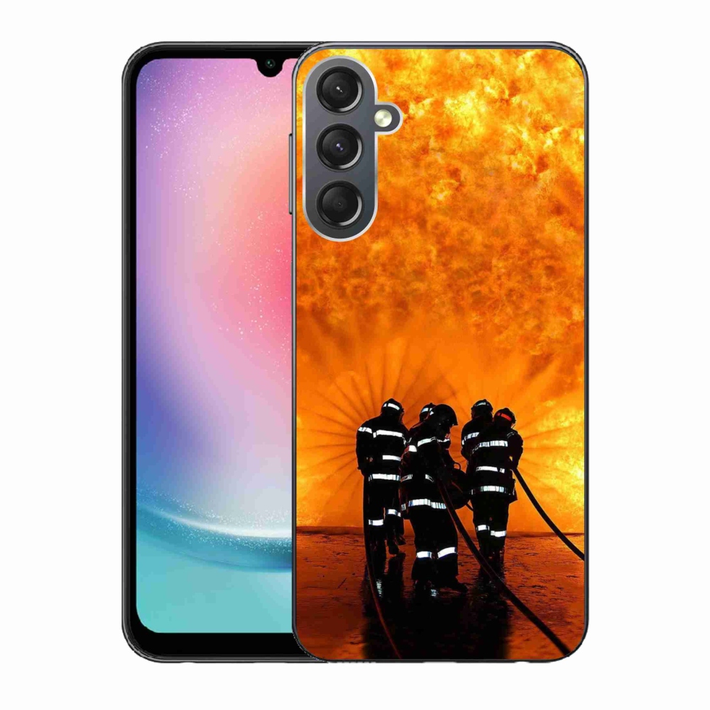 Gélový kryt mmCase na Samsung Galaxy A24 - požiar