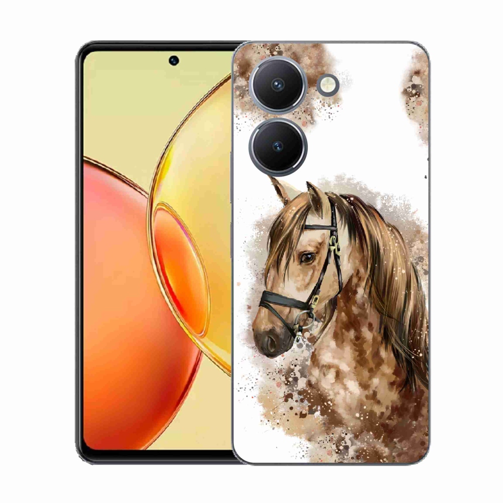 Gélový kryt mmCase na Vivo Y36 - hnedý kreslený kôň