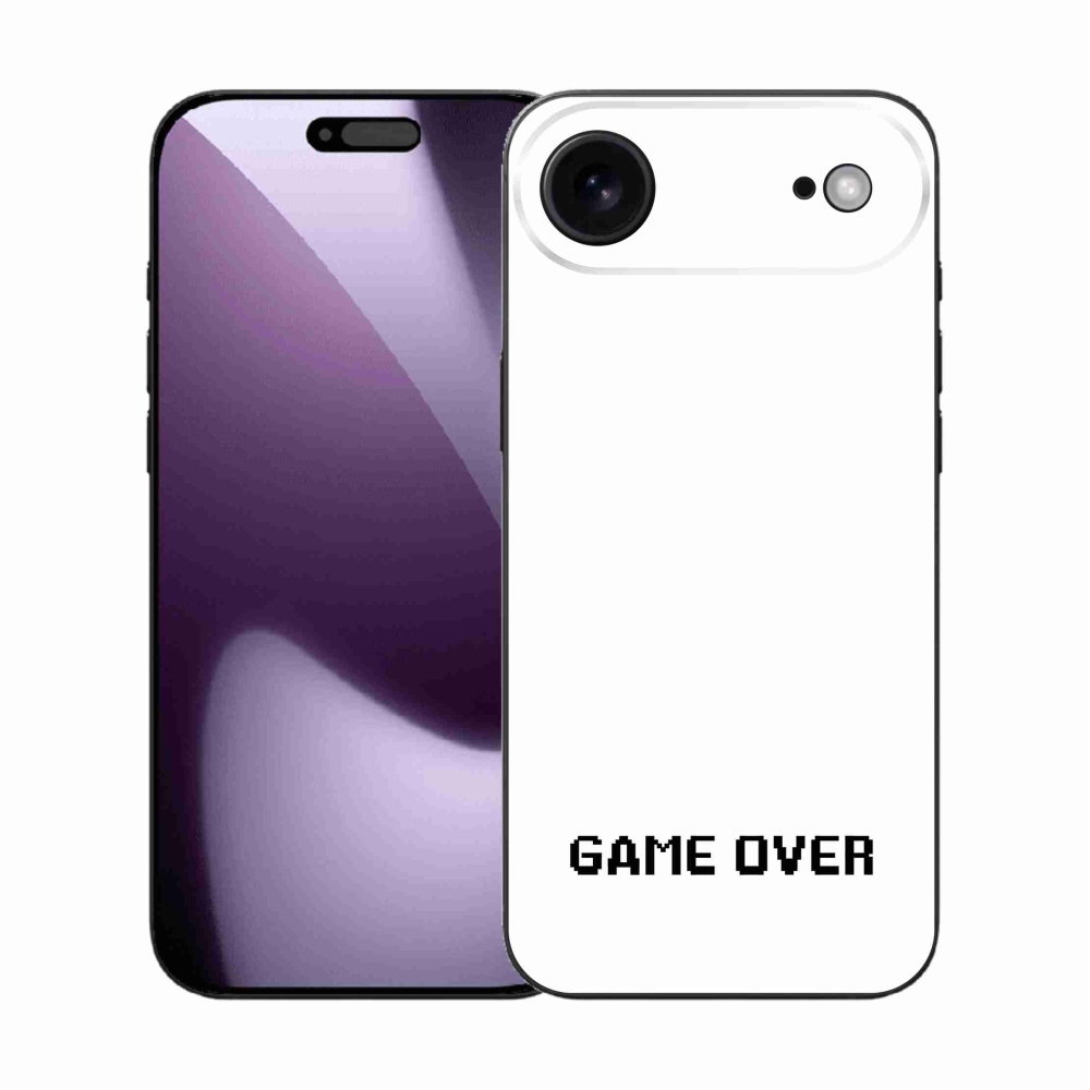 Gélový kryt mmCase na iPhone 17 Air - game over biele pozadie