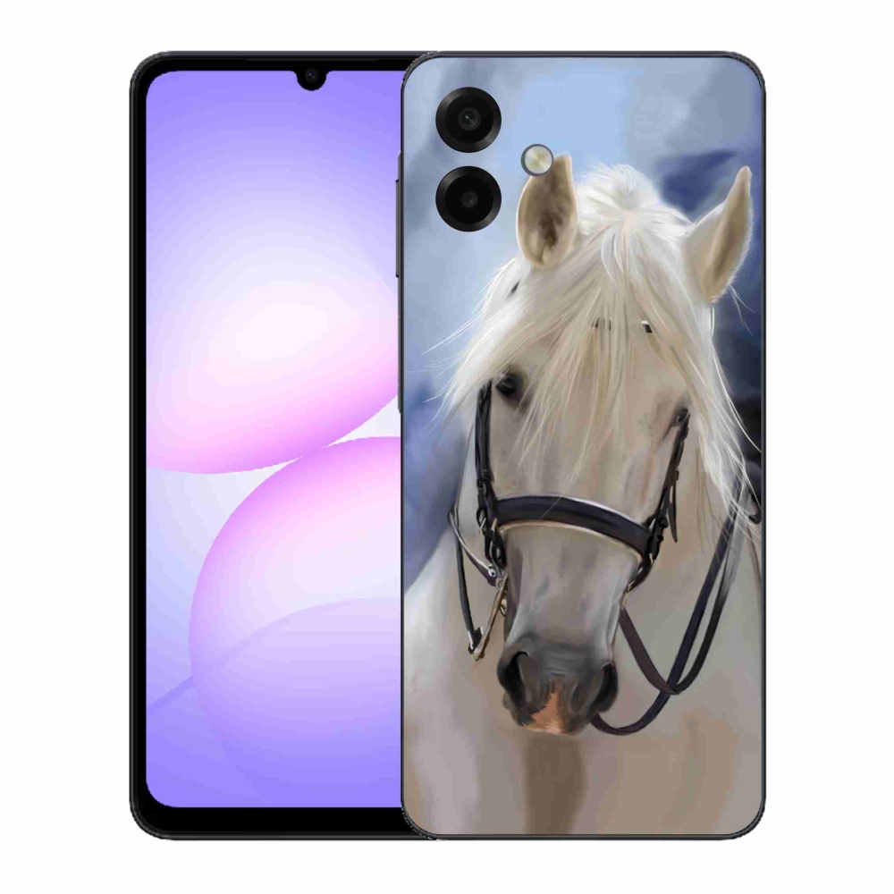Gélový kryt mmCase na Samsung Galaxy A07 4G - biely kôň
