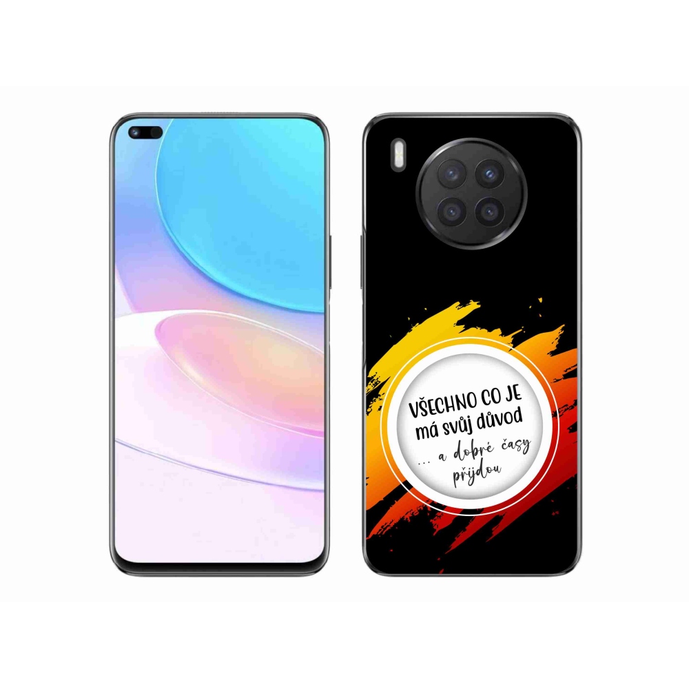 Gélový kryt mmCase na Huawei Nova 8i - citát 3 čierne pozadie