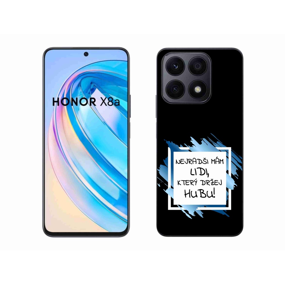 Gélový kryt mmCase na Honor X8a - vtipný text 7 bieločierne pozadie