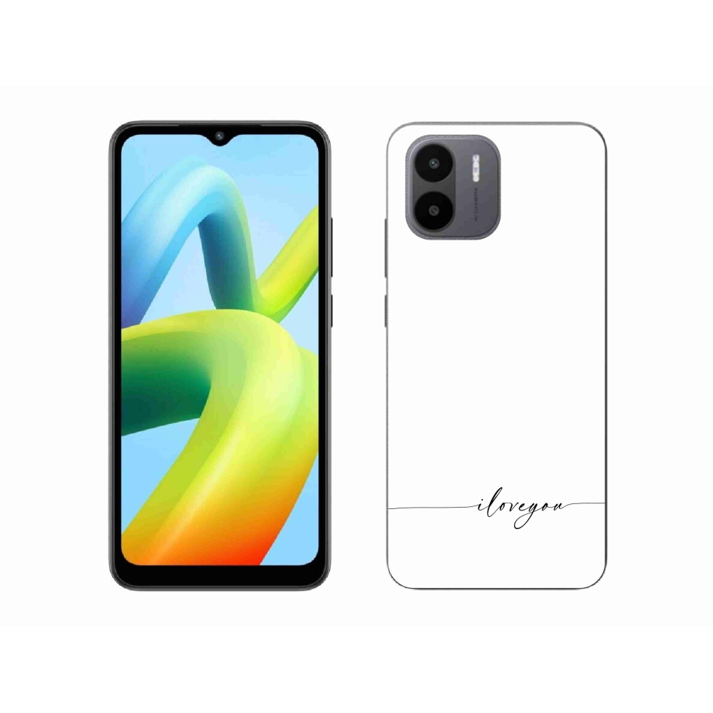 Gélový kryt mmCase na Xiaomi Redmi A1 - I love you biele pozadie